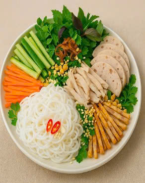 Nộm bún khoai môn